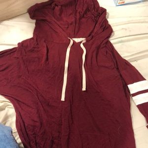 Maroon varsity long sleeve